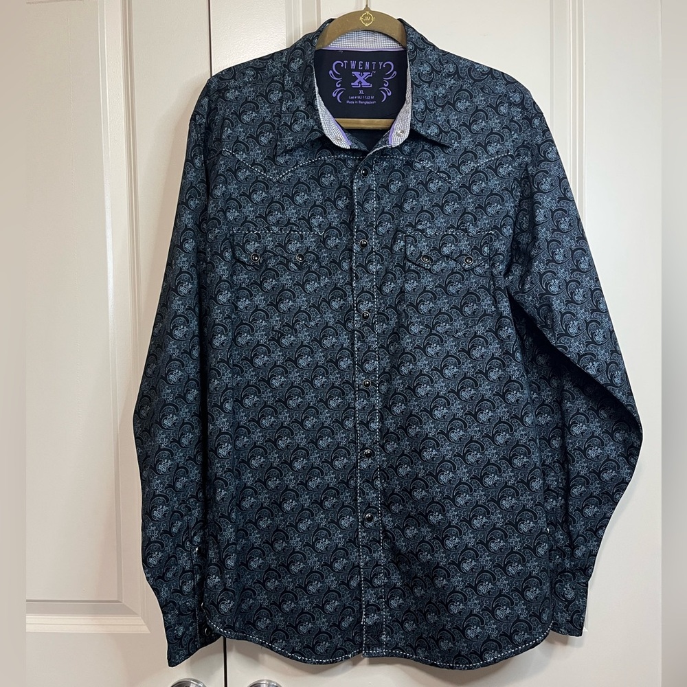 Twenty Black and Green Patterned Shirt